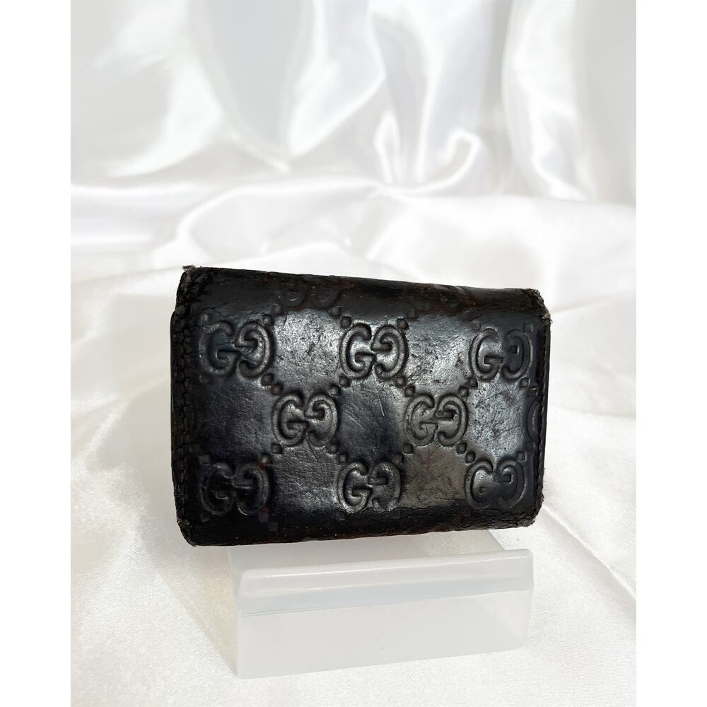GUCCI PROJECT PIECE Guccissima Leather Key Case Brown - Picture 3 of 10